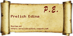 Prelich Edina névjegykártya